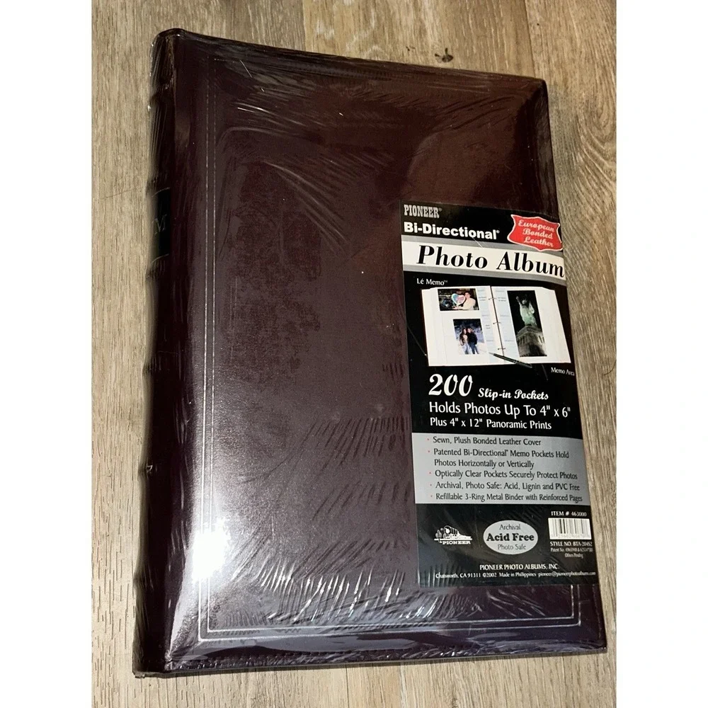 NEW BTA-Brown PIONEER 2-Pack Sewn Bonded Leather Cover Albums ~ Holds 400 Photos
